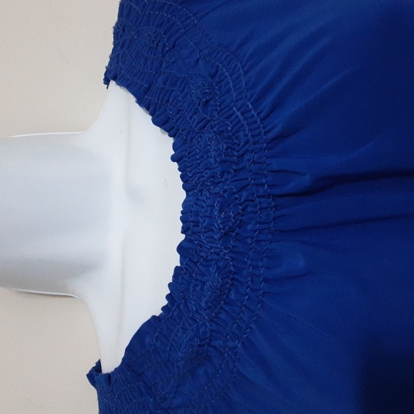 Soft Surroundings legant Blue Women Top Blouse Casual Jersey Knit Soft PL Beach - Picture 2 of 8